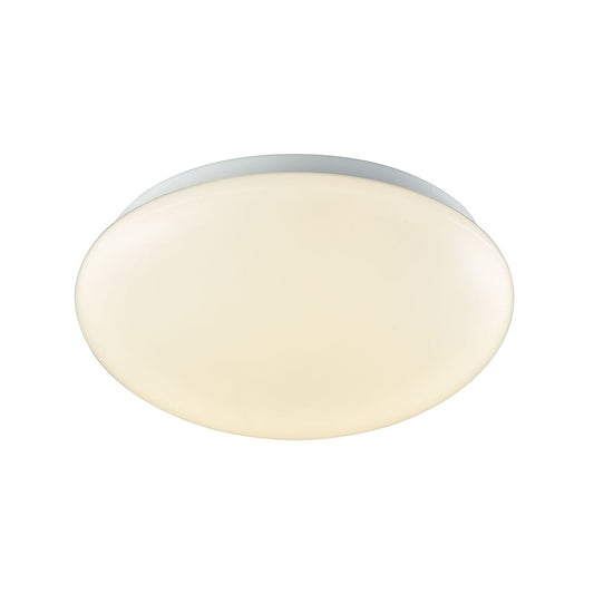 Atlas Lighting Kalona 10in 1-Light Flush Mount | Modern White and White Acrylic | Hallway & Bedroom Ceiling Light | 10 x 10 x 4 in | Model CL11472-WH
