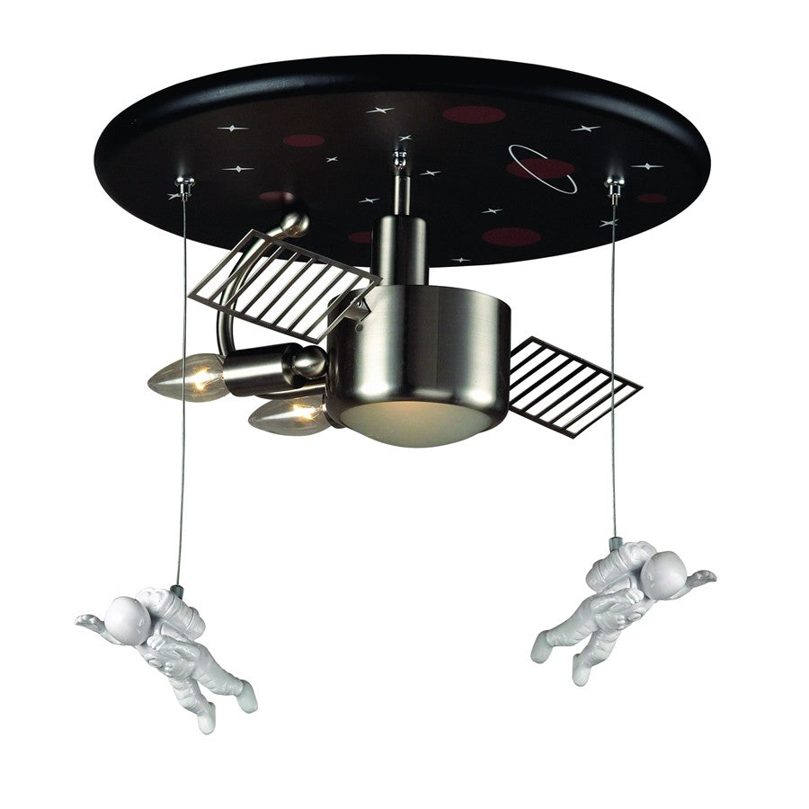 Atlas Lighting Novelty 16'' Wide 2Lt Flush Mount, Astronaut Black - CL11482-NK