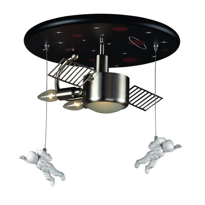 Atlas Lighting Novelty 16'' Wide 2Lt Flush Mount, Astronaut Black - CL11482-NK