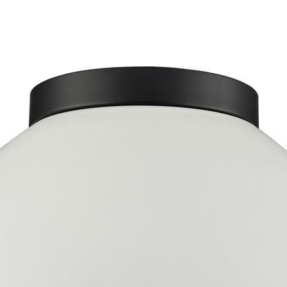 Atlas Lighting Pelham 10in 2-Light Flush Mount | Modern White and Matte Black Metal | Kitchen & Bedroom | 10 x 10 x 5 in | Model CL11487-WH2