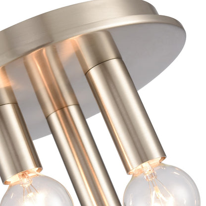 Atlas Lighting Pepper 8in 3-Light Flush Mount | Modern Brushed Nickel Metal | Kitchen & Dining Room Ceiling Light | 8 x 8 x 5 in | Model CL11490-NK