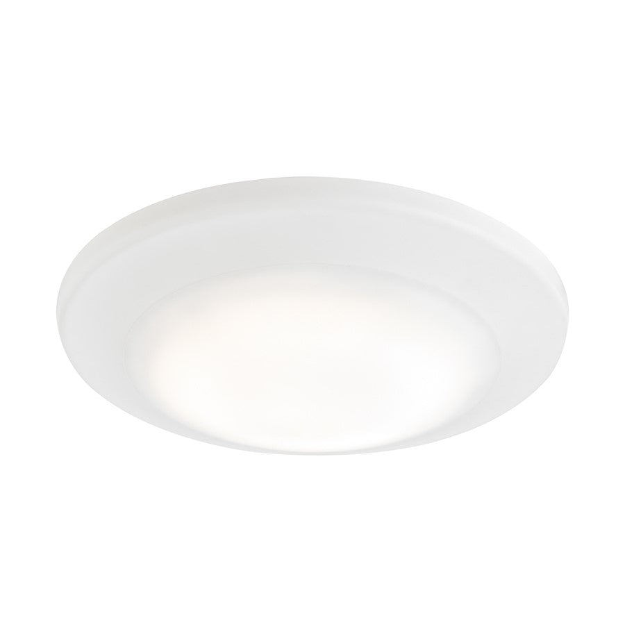 Atlas Lighting Plandome 6in Integrated LED Flush Mount | Modern White Metal | Hallway & Closet Ceiling Light | 6 x 6 x 1 in | Model CL11492-WH