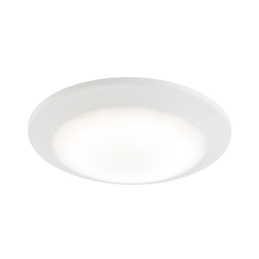 Atlas Lighting Plandome 6in Integrated LED Flush Mount | Modern Matte White Metal | Hallway & Closet Ceiling Light | 6 x 6 x 1 in | Model CL11493-WH