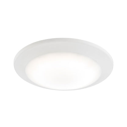 Atlas Lighting Plandome 6in Integrated LED Flush Mount | Modern Matte White Metal | Hallway & Closet Ceiling Light | 6 x 6 x 1 in | Model CL11493-WH