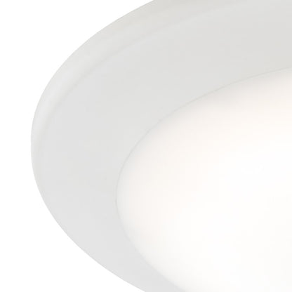 Atlas Lighting Plandome 6in Integrated LED Flush Mount | Modern Matte White Metal | Hallway & Closet Ceiling Light | 6 x 6 x 1 in | Model CL11493-WH