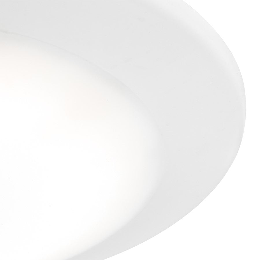 Atlas Lighting Plandome 6in Integrated LED Flush Mount | Modern Matte White Metal | Hallway & Closet Ceiling Light | 6 x 6 x 1 in | Model CL11493-WH