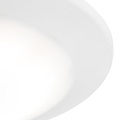 Atlas Lighting Plandome 6in Integrated LED Flush Mount | Modern Matte White Metal | Hallway & Closet Ceiling Light | 6 x 6 x 1 in | Model CL11493-WH