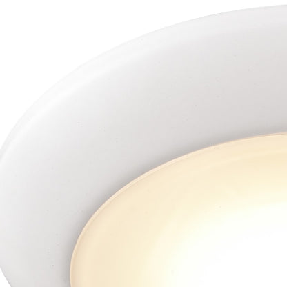 Atlas Lighting Plandome 6in 1-Light Integrated LED Flush Mount | Modern White Metal | Hallway & Bedroom Ceiling Light | Model CL11494-WH