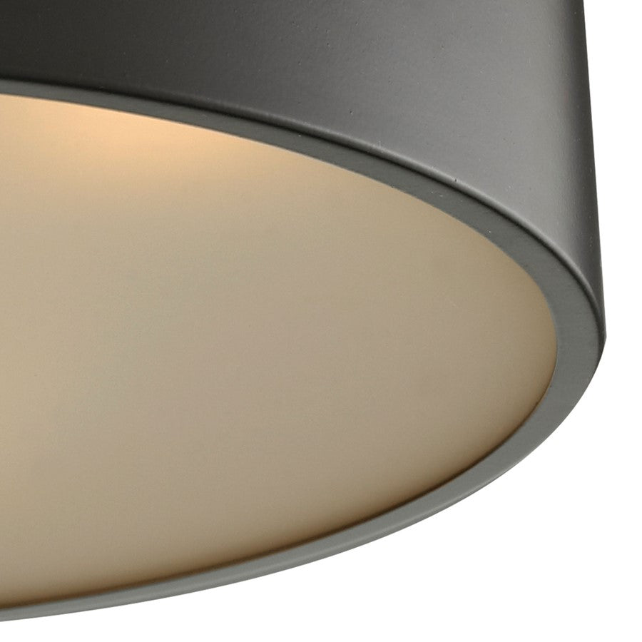 Atlas Lighting Simpson 14in 3-Light Flush Mount | Modern Oil Rubbed Bronze and Bronze Metal Shade | Bedroom & Hallway | Model CL11499-BZ