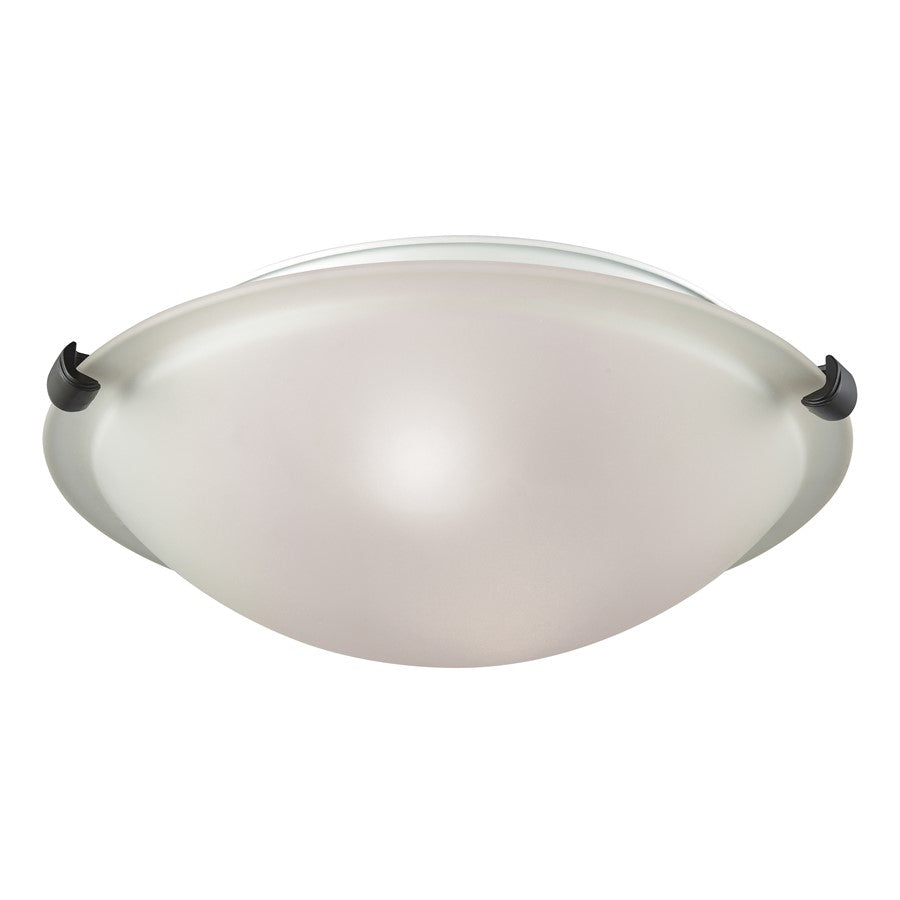 Atlas Lighting Sunglow 13in 2-Light Flush Mount | Modern Brushed Nickel and White Frosted Glass | Kitchen & Bathroom Ceiling Light | Model CL11503-NK