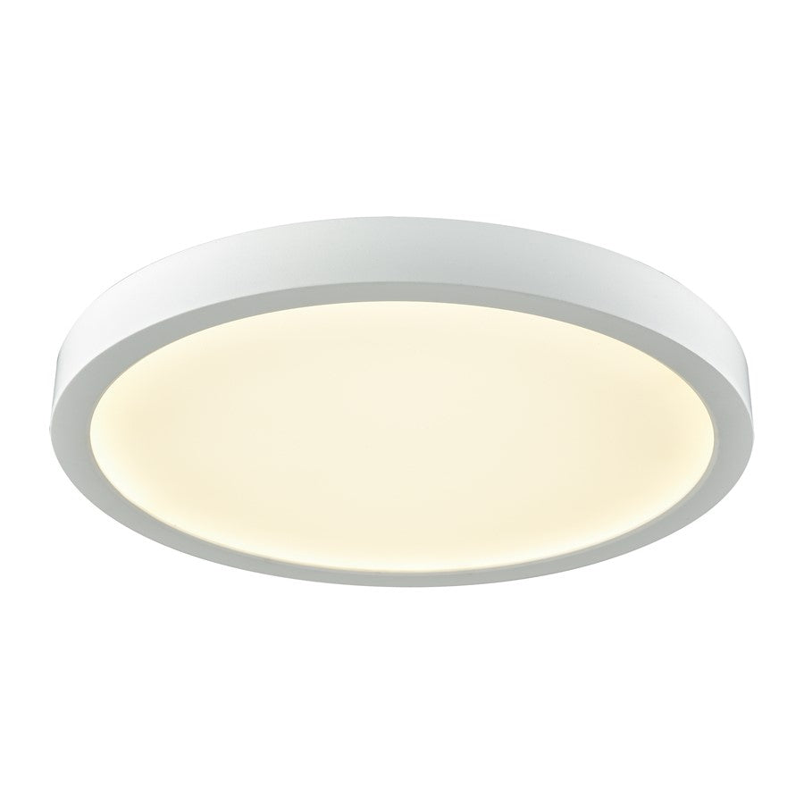 Atlas Lighting Titan 10in 1-Light LED Flush Mount | White and White Acrylic | Bedroom & Hallway | 10 x 10 x 1 in | Model CL11508-WH