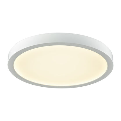 Atlas Lighting Titan 10in 1-Light LED Flush Mount | White and White Acrylic | Bedroom & Hallway | 10 x 10 x 1 in | Model CL11508-WH