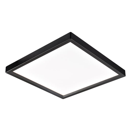 Atlas Lighting Titan 10in 1-Light LED Square Flush Mount | Modern Oil Rubbed Bronze and White Acrylic | Hallway & Bedroom Ceiling | Model CL11509-BZ