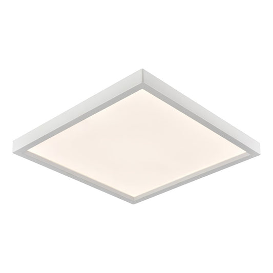 Atlas Lighting Titan 10in 1-Light LED Square Flush Mount | Modern White and White Acrylic | Hallway & Bedroom Ceiling Light | Model CL11509-WH