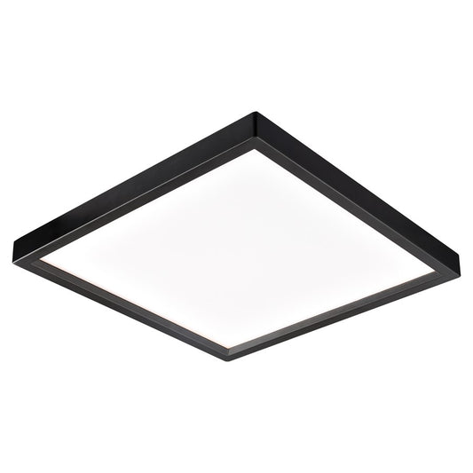 Atlas Lighting Titan 8in 1-Light LED Square Flush Mount | Modern Oil Rubbed Bronze Metal and White Acrylic | Hallway & Bedroom | Model CL11517-BZ