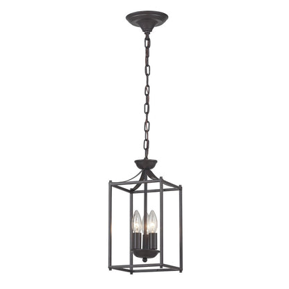 Atlas Lighting Arthur 7in 3-Light Mini Pendant | Transitional Oil Rubbed Bronze Metal | Dining Room & Entryway | 7 x 7 x 14.75 in | Model CL11530-BZ