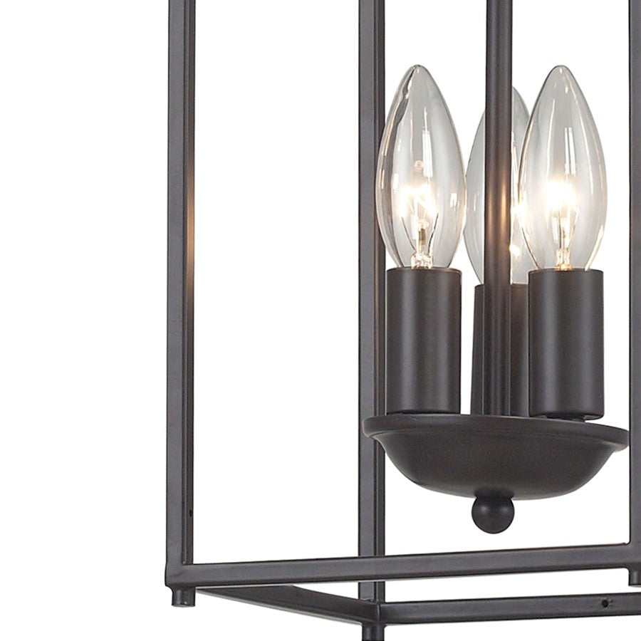 Atlas Lighting Arthur 7in 3-Light Mini Pendant | Transitional Oil Rubbed Bronze Metal | Dining Room & Entryway | 7 x 7 x 14.75 in | Model CL11530-BZ