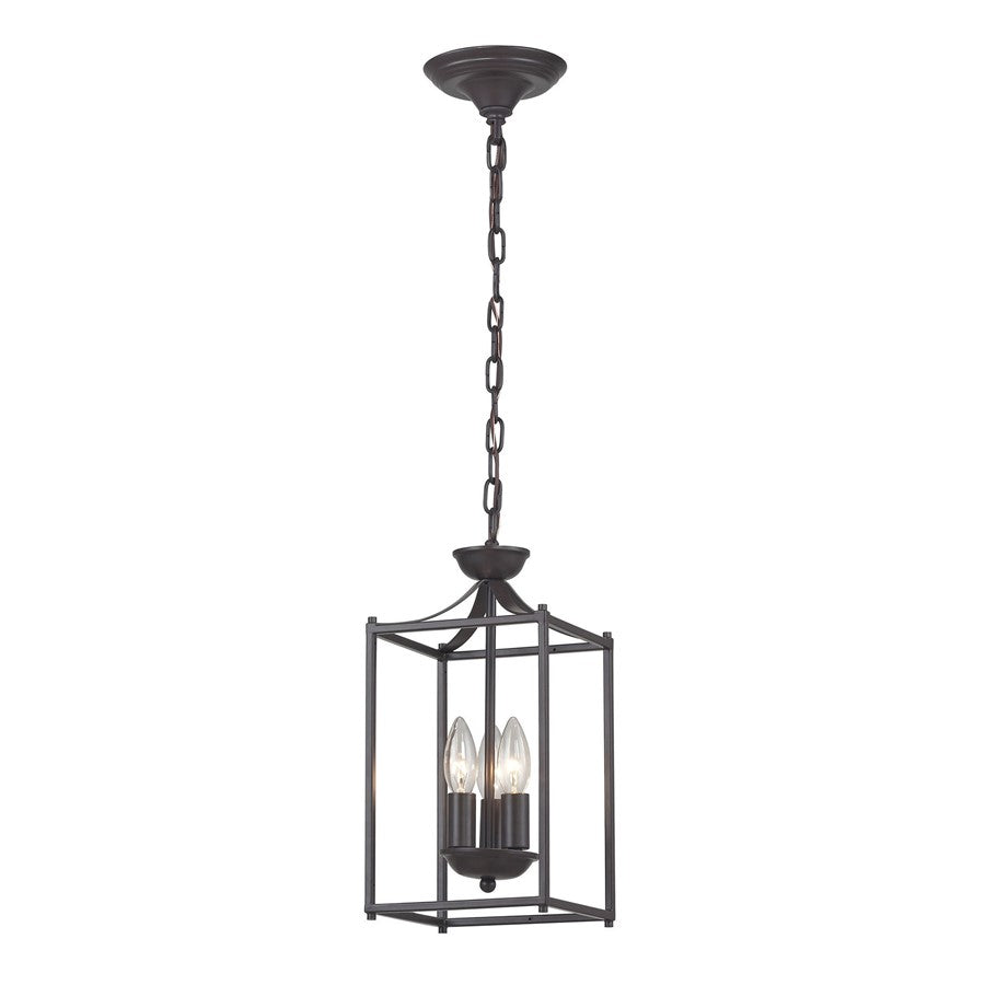 Atlas Lighting Arthur 7in 3-Light Mini Pendant | Transitional Oil Rubbed Bronze Metal | Dining Room & Entryway | 7 x 7 x 14.75 in | Model CL11530-BZ