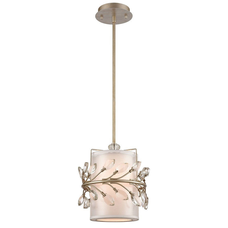 Atlas Lighting Asbury 9'' Wide 1Lt Mini Pendant, Aged Silver - CL11531-SV