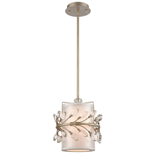 Atlas Lighting Asbury 9'' Wide 1Lt Mini Pendant, Aged Silver - CL11531-SV