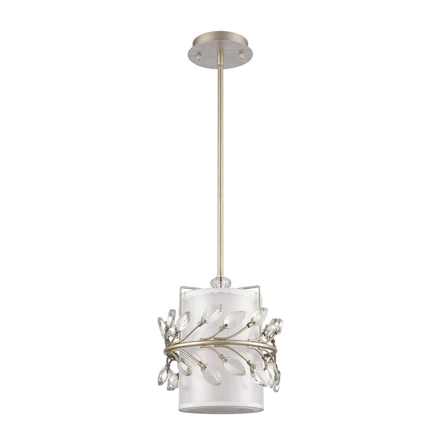Atlas Lighting Asbury 9'' Wide 1Lt Mini Pendant, Aged Silver