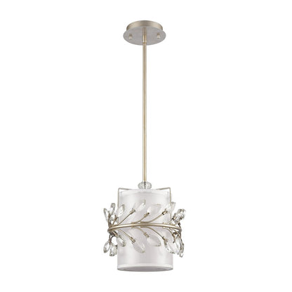 Atlas Lighting Asbury 9'' Wide 1Lt Mini Pendant, Aged Silver