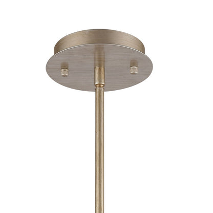 Atlas Lighting Asbury 9'' Wide 1Lt Mini Pendant, Aged Silver