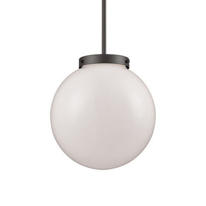 Atlas Lighting Beckett 12in 1-Light Mini Pendant | Modern Oil Rubbed Bronze and White Frosted Glass | Kitchen Island & Dining | Model CL11535-BZ1
