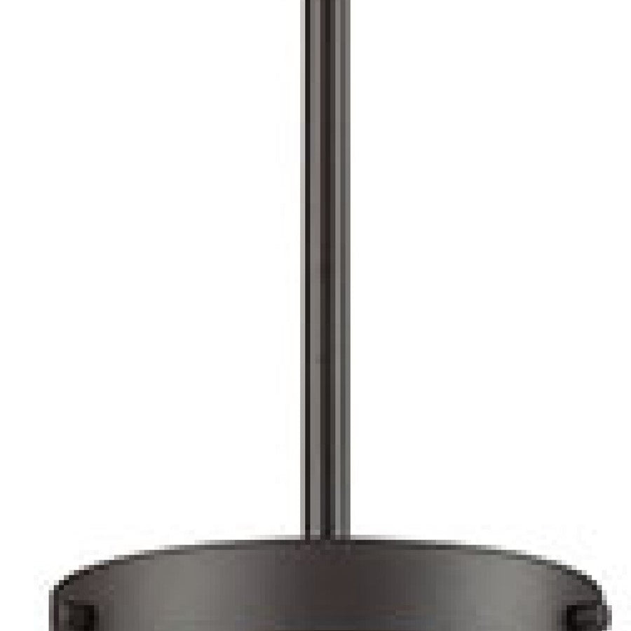 Atlas Lighting Beckett 12in 1-Light Mini Pendant | Modern Oil Rubbed Bronze and White Frosted Glass | Kitchen Island & Dining | Model CL11535-BZ1