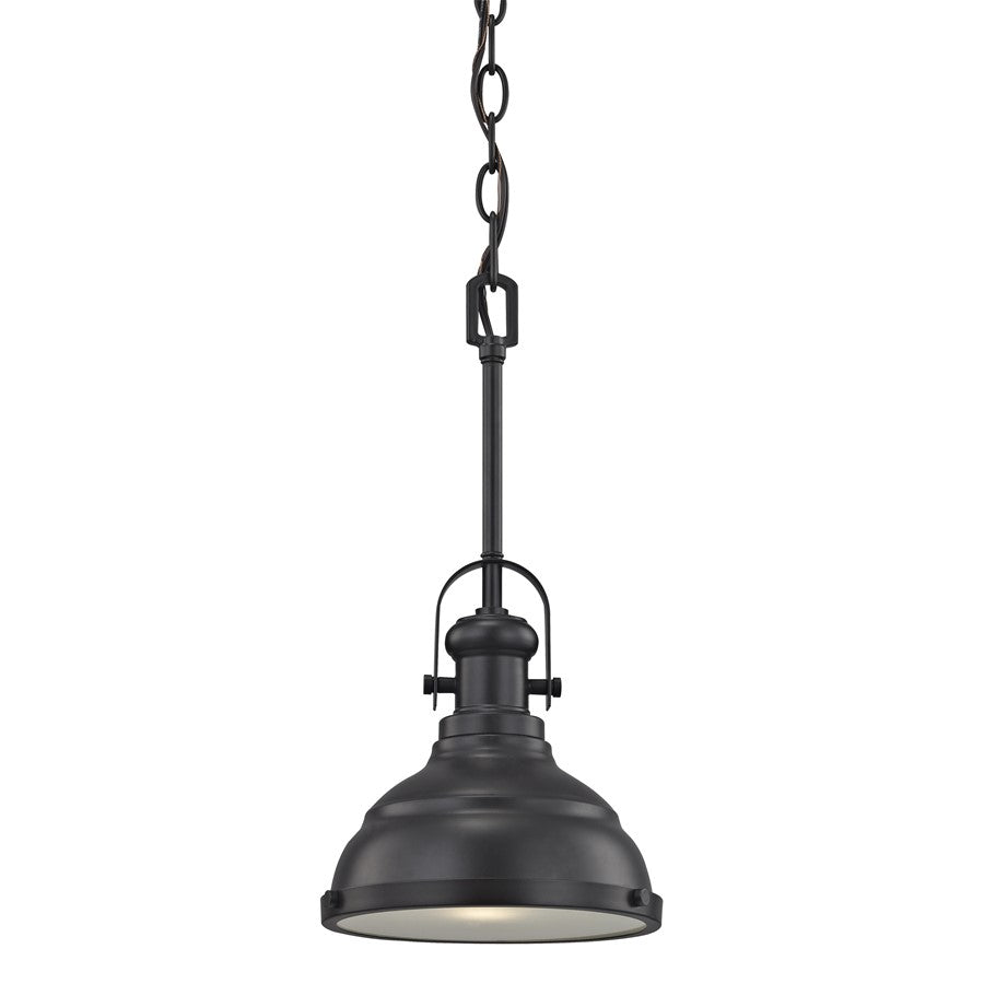 Atlas Lighting Blakesley 8in 1-Light Mini Pendant | Traditional Oil Rubbed Bronze Metal Shade | Kitchen Island & Dining Room | Model CL11542-BZ