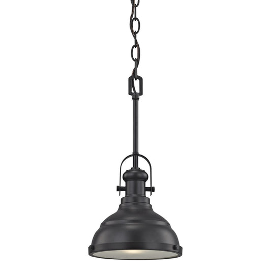 Atlas Lighting Blakesley 8in 1-Light Mini Pendant | Traditional Oil Rubbed Bronze Metal Shade | Kitchen Island & Dining Room | Model CL11542-BZ