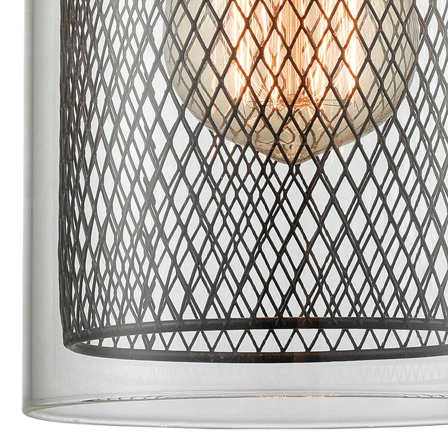 Atlas Lighting Brant 5in 1-Light Pendant | Transitional Oil Rubbed Bronze and Clear Glass | Kitchen Island & Dining Room | Model CL11546-BZ