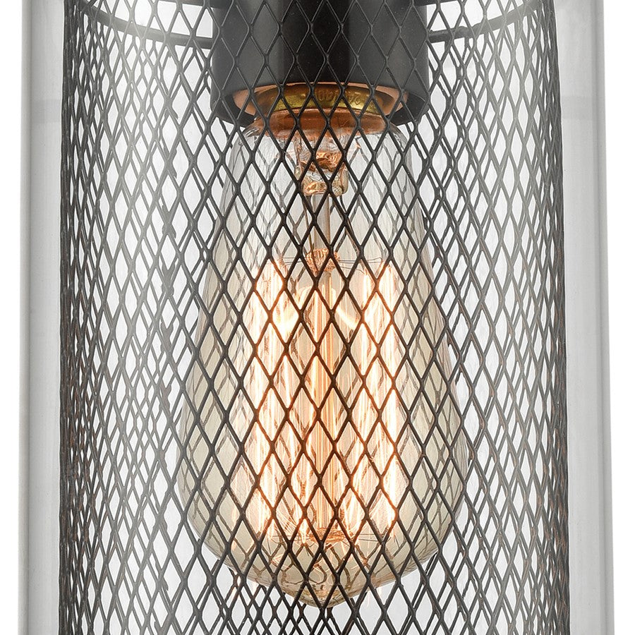 Atlas Lighting Brant 5in 1-Light Pendant | Transitional Oil Rubbed Bronze and Clear Glass | Kitchen Island & Dining Room | Model CL11546-BZ