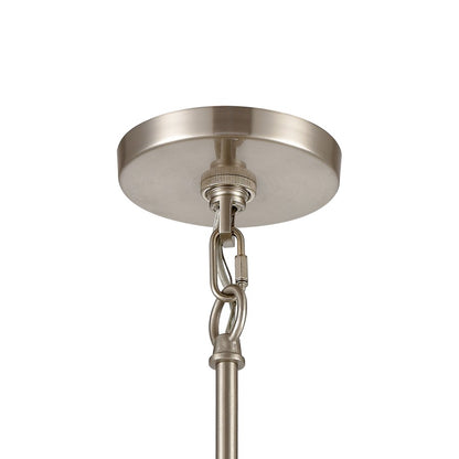 Atlas Lighting Brigantine 7in 1-Light Mini Pendant | Transitional Weathered Gray and Satin Nickel | Kitchen Island & Dining Room | Model CL11547-GY