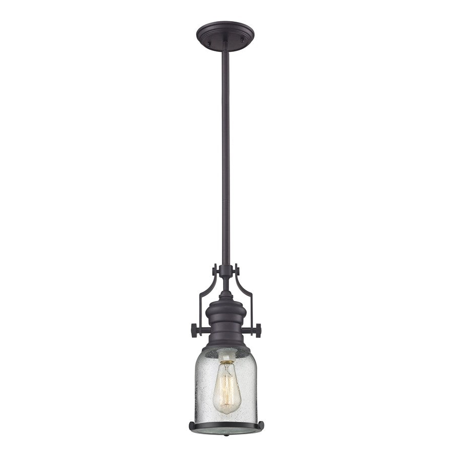Atlas Lighting Chadwick 8'' Wide 1Lt Mini Pendant, Bronze/Clear - CL11560-BZ2