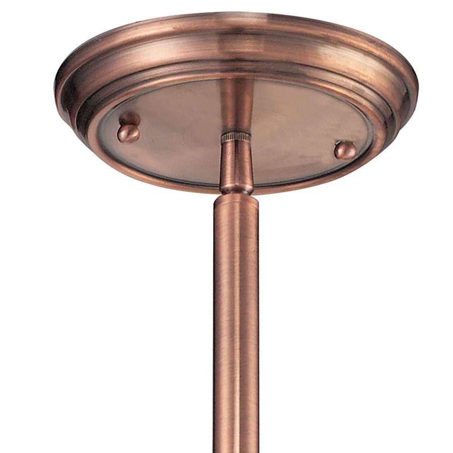Atlas Lighting Chadwick 8in 1-Light Mini Pendant | Transitional Copper and Clear Seeded Glass | Kitchen Island & Dining Room | Model CL11560-CO2