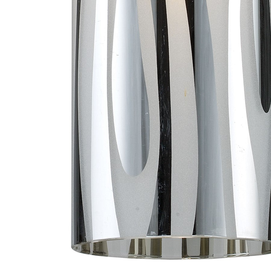 Atlas Lighting Chromia 4in 1-Light Pendant | Modern Polished Chrome and Chrome Metal | Kitchen Island & Dining Room | 4 x 4 x 12 in | Model CL11562-CH