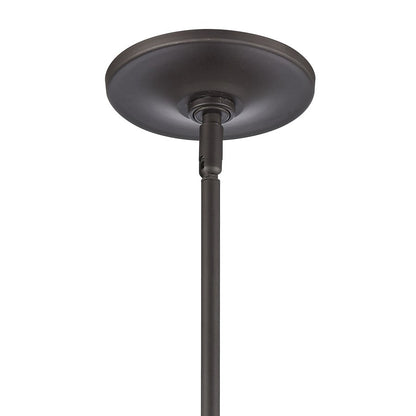 Atlas Lighting Connection 8in 1-Light Mini Pendant | Transitional Oil Rubbed Bronze and Clear Seeded Glass | Kitchen Island | Model CL11568-BZ