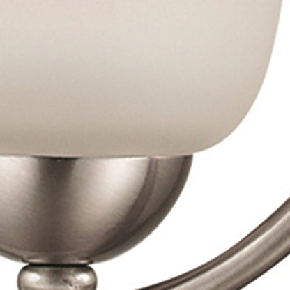 Atlas Lighting Conway 8in 1-Light Mini Pendant | Traditional Brushed Nickel and White Frosted Glass | Kitchen Island & Dining Room | Model CL11570-NK