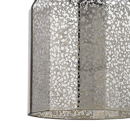 Atlas Lighting Danica 5in 1-Light Mini Pendant | Transitional Oil Rubbed Bronze and Silver Mercury Glass | Kitchen Island & Dining | Model CL11572-BZ