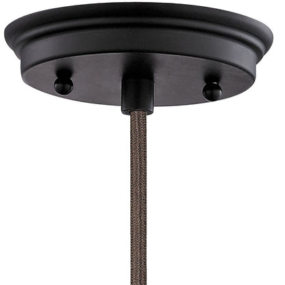 Atlas Lighting Danica 5in 1-Light Mini Pendant | Transitional Oil Rubbed Bronze and Silver Mercury Glass | Kitchen Island & Dining | Model CL11572-BZ