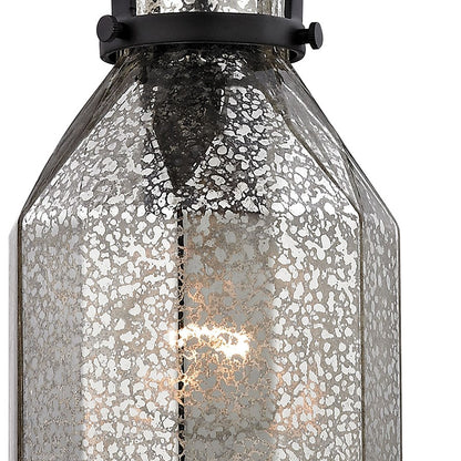Atlas Lighting Danica 5in 1-Light Mini Pendant | Transitional Oil Rubbed Bronze and Silver Mercury Glass | Kitchen Island & Dining | Model CL11572-BZ