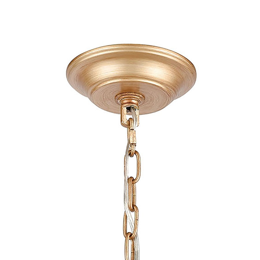 Atlas Lighting Equilibrium 8in 1-Light Mini Pendant | Matte Gold and Polished Chrome Metal | Kitchen Island & Dining Room | Model CL11580-GD
