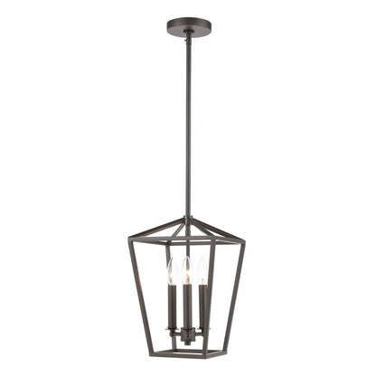 Atlas Lighting Fairfax 9in 3-Light Mini Pendant | Transitional Oil Rubbed Bronze Metal | Kitchen Island & Dining Room | Model CL11583-BZ