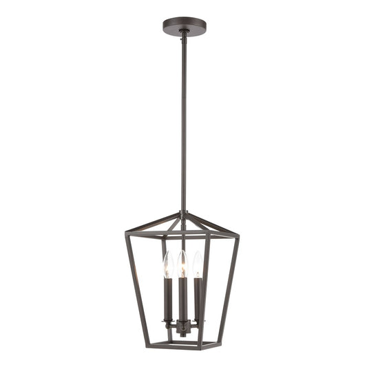 Atlas Lighting Fairfax 9in 3-Light Mini Pendant | Transitional Oil Rubbed Bronze Metal | Kitchen Island & Dining Room | Model CL11583-BZ