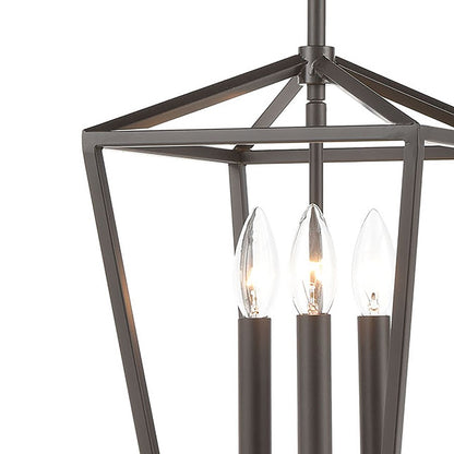 Atlas Lighting Fairfax 9in 3-Light Mini Pendant | Transitional Oil Rubbed Bronze Metal | Kitchen Island & Dining Room | Model CL11583-BZ