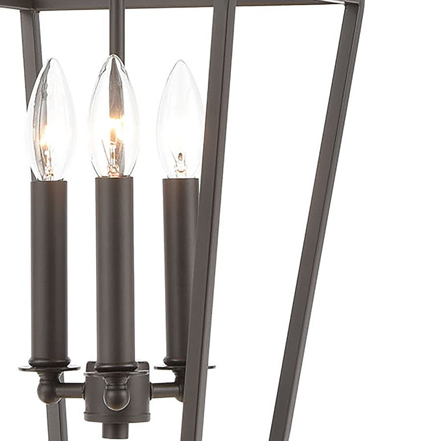 Atlas Lighting Fairfax 9in 3-Light Mini Pendant | Transitional Oil Rubbed Bronze Metal | Kitchen Island & Dining Room | Model CL11583-BZ