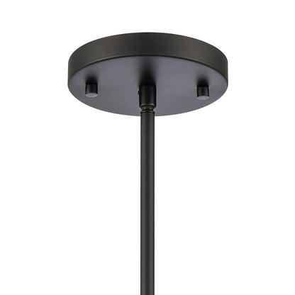 Atlas Lighting Fantania 8in 2-Light Mini Pendant | Traditional Matte Black and Clear Crystal | Kitchen Island & Dining Room | Model CL11584-BK