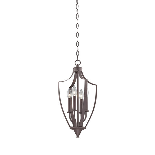 Atlas Lighting Foyer 11in 4-Light Mini Pendant | Traditional Oil Rubbed Bronze Metal | Kitchen Island & Dining Room | Model CL11588-BZ