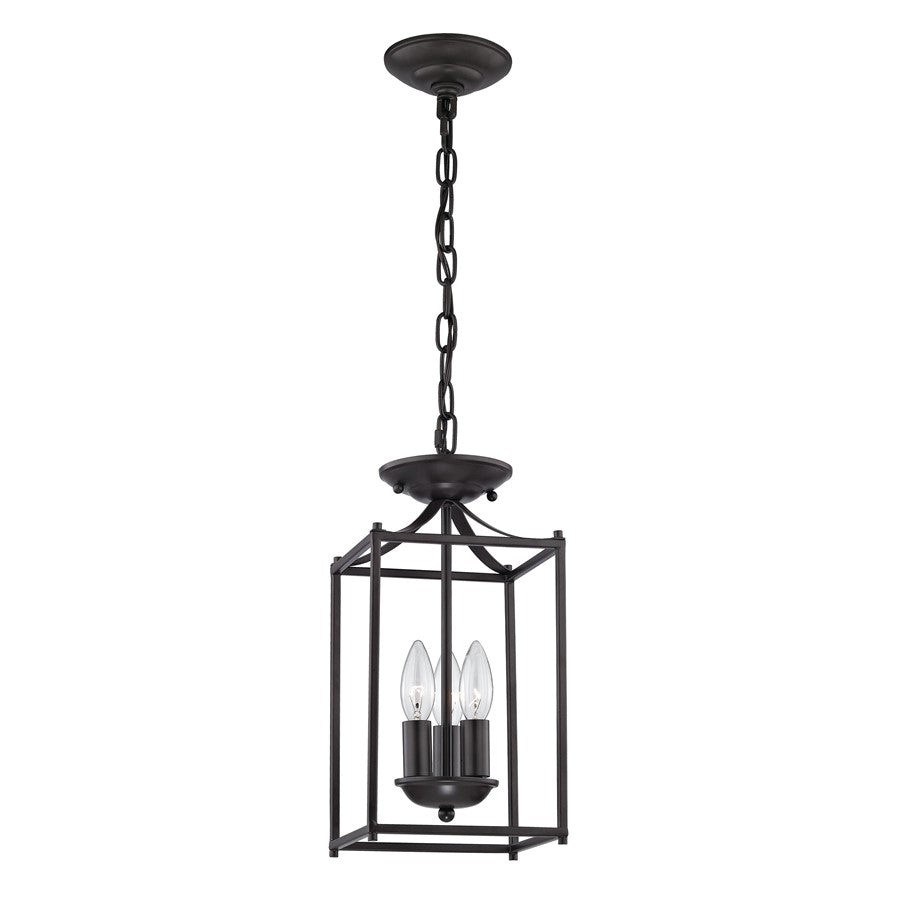 Atlas Lighting Foyer 7in 3-Light Mini Pendant | Traditional Oil Rubbed Bronze Metal | Kitchen Island & Dining Room | 7 x 7 x 15 in | Model CL11589-BZ